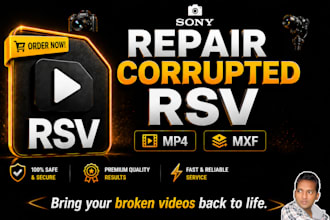 fix and repair sony rsv file to mp4 or mxf video format