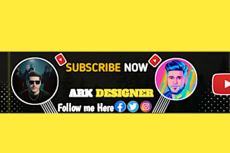 design youtube banner and channel art