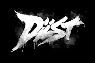make graffiti tag with spray paint textures for your logo