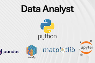 do data analysis using python, pandas, numpy, and matplotlib