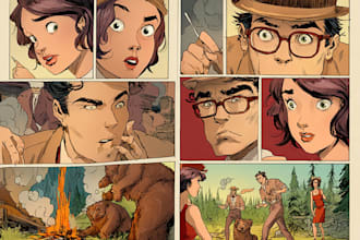 illustrate your story into an anime comic style