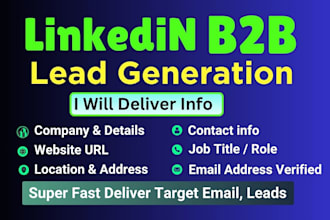 do verified b2b lead generation, email leads, and manual lead list building