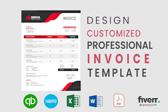 create professional customized invoice template