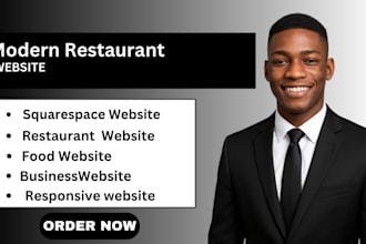 design modern restaurant website in squarespace