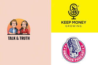do professional podcast cover art, podcast cover logo design