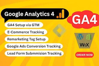 setup google analytics, ecommerce, conversion, and server side tracking