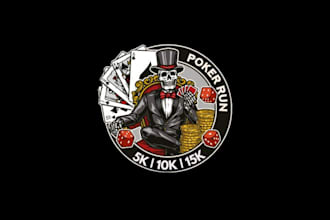 do minimal poker chips, slot, card and poker logo design