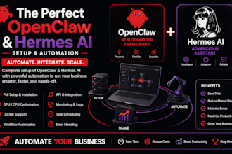 install, setup and fix openclaw and hermes ai automation professionally