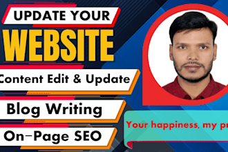 edit, update and write seo optimized website content