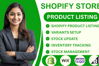 do shopify products editing, variants, stock updates,inventory, stock management