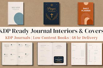 design custom KDP journal interiors, planners, and trackers