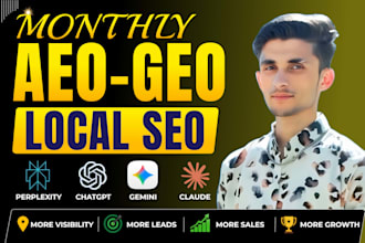 do monthly local SEO with GEO, aeo, and aio for google ai and voice search