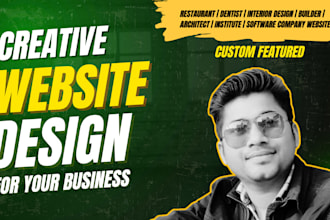 create a corporate business website with custom features