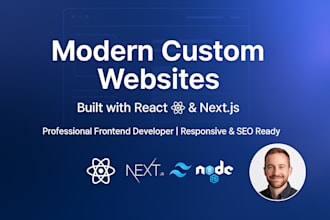 build a high performance custom react js or next js website with a modern UI
