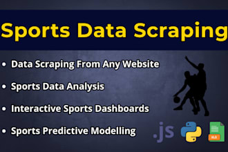 scrape sports data to excel and provide analysis