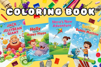 do KDP kids coloring book, KDP coloring book cover design