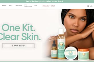 skin care website skincare shopify store beauty website skin care spa website