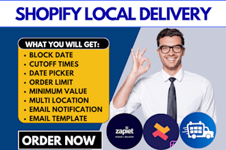 setup shopify local delivery zapiet bird pickeasy shipzip aj shipx stellar