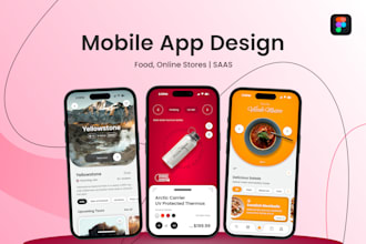 design mobile app UI UX in figma for brands and online stores