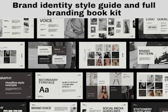 design canva logo, german brand identity style guide and full branding book kit