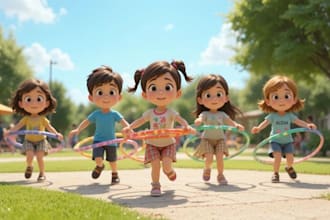 create engaging kid learning, kid animation, nursery ryhmes, kids song video