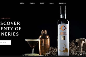 design a wine and soft drinks shopify store with payment, shipping and SEO setup