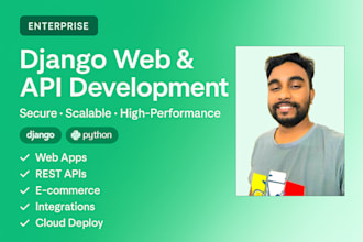be your full stack developer and django developer