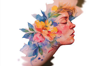 draw watercolor tattoo design