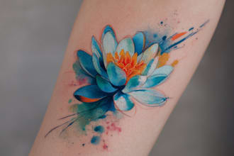 custom a watercolor tattoo design
