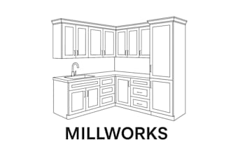 create millworks kitchen cabinets, steel shop drawing wardrobe pantry carpentry