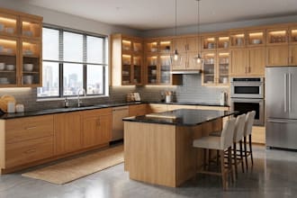 create 3d furniture cabinet interior, tv media wall, wardrobe with 3d rendering