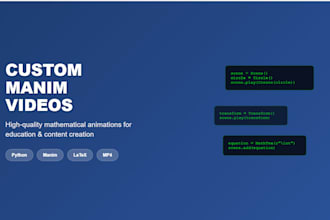 create professional math and science animations using manim