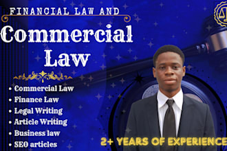 write professional commercial law articles and finance law content