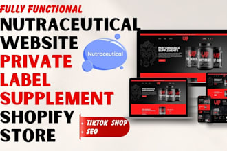 build nutraceutical website private label supplement shopify store