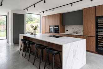 do modern kitchen cabinet, dining, livingroom, bedroom interior with 3d modeling