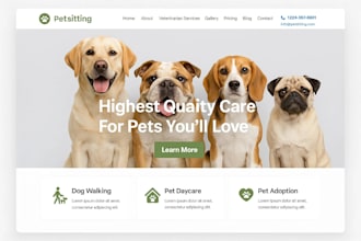 design pet sitting website dog walking website dog training pet and veterinary