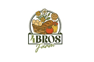 design cute family farm logo