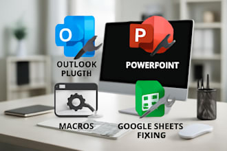 craft outlook plugin, powerpoint, macros desktop app, fixing of google sheets