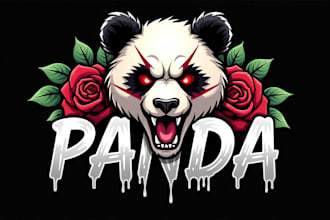 make an amazing panda head logo with unlimited revisions
