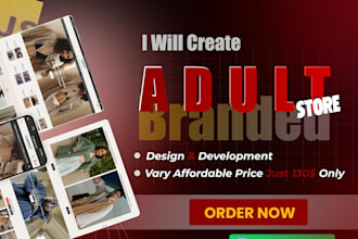 create, design, branded adult shopify store