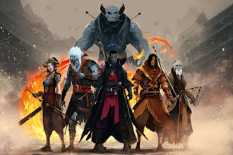 make your dnd party art or dnd character art no ai