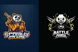 make t shirt gaming panda mascot logo