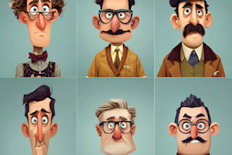 design awesome cartoonish original characters