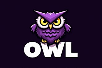 make an amazing owl bird logo design with unlimited revision