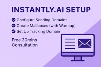 set up instantly ai cold email outreach, warmup, sequences