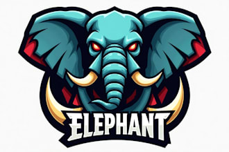 design awesome elephant head logo for you in one day