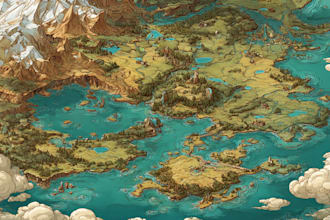 fantasy map illustration dnd world map fantasy map