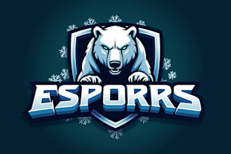 design awesome polar bear logo with unlimited revisions