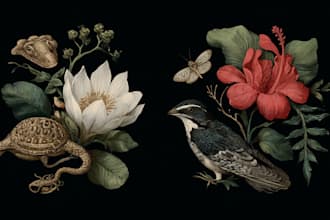 draw botanical and animal designs and patterns for you
