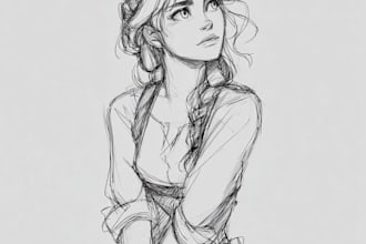 make rough sketch for your character